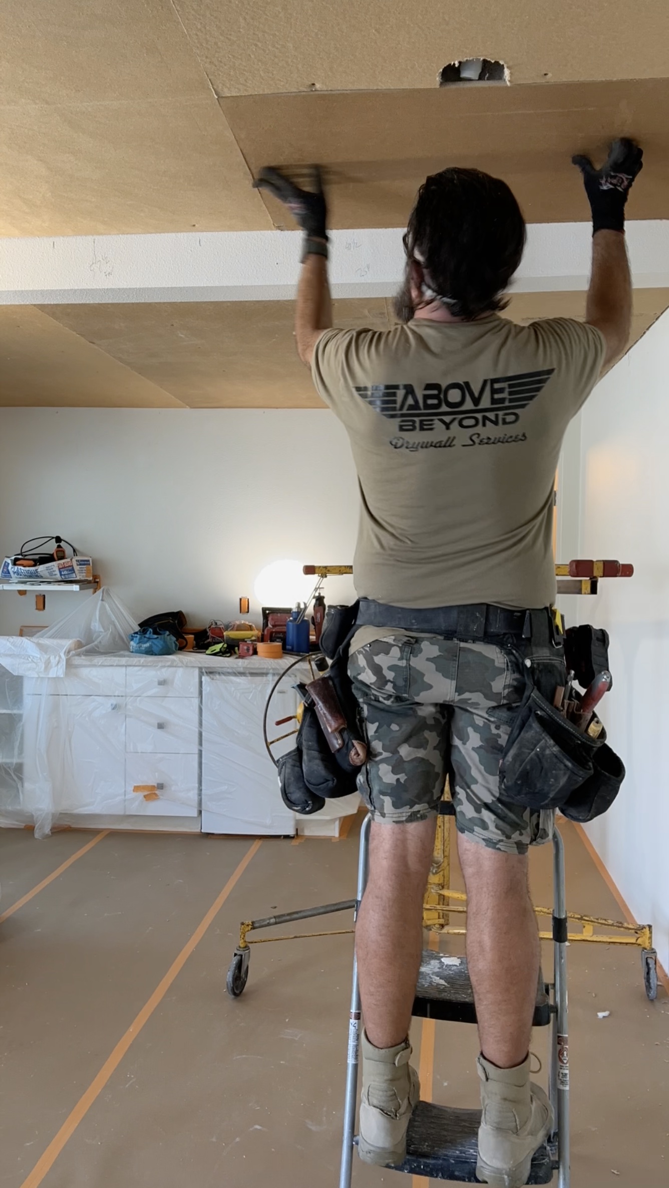 Sound board installation for drywall sound reduction
